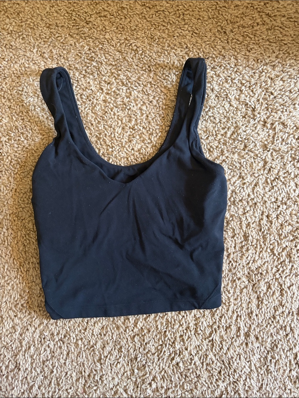 lululemon athletica Black Scoop Crop Tank